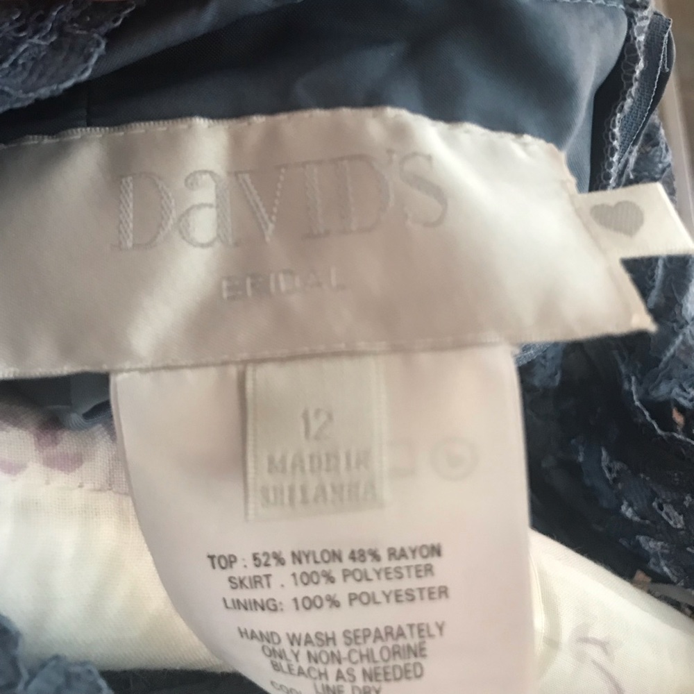 David’s Bridal knee length dress